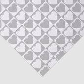 グレーと白のパターン(ハート付き) 薄葉紙 (詳細)