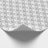 グレーと白のパタ市松模様にーン(ハート付き) ラッピングペーパー (角)