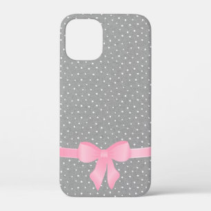 グレーと白のピンクボウCase-Mate iPhoneケース iPhone 12 Mini ケース