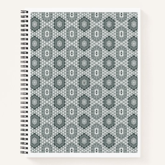 グレーと白のフロスで並んだスパイラルノートブック ノートブック (正面)