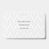 グレーと白の写真ID バッジ (裏面)