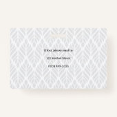 グレーと白の写真ID バッジ (裏面)