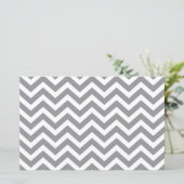 グレーと白の厚いシボ結婚ロンのV2カードストック (スタンド正面)