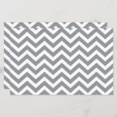 グレーと白の厚いシボ結婚ロンのV2カードストック (正面/裏面)