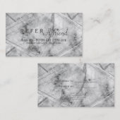 グレーと白の大理石は友人のクライアントカードを参照 紹介カード (正面/裏面)