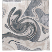 グレーと白の大理石をミュート シャワーカーテン (正面)