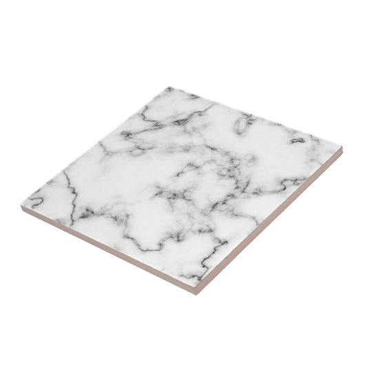 グレーと白の大理石効果タイル タイル (側面)