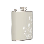 グレーと白の日本のフローラ フラスク (右)