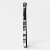 グレーと白の波状のストライプパターン Case-Mate iPhoneケース (裏面/左)