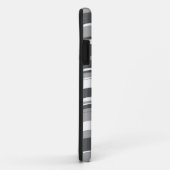 グレーと白の波状のストライプパターン Case-Mate iPhoneケース (裏面/右)