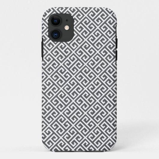 グレーと白ギリシャ語鍵パターンiPhone 5ケース Case-Mate iPhoneケース (裏面)