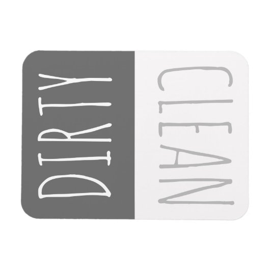 グレーと白クリーンとダーティ食洗機 マグネット (横)