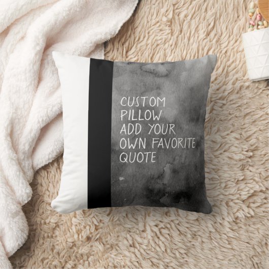 グレーと白モダンの引用文の追加装飾用クッション クッション (ブランケット)