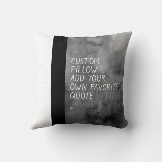 グレーと白モダンの引用文の追加装飾用クッション クッション (裏面)