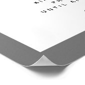 グレーと白モノグラムのプラグ結婚が抜けたサイン ポスター (角)