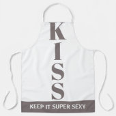 グレーと白保のItセクシすごいキス エプロン (正面)