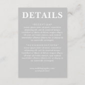 グレーと白結婚の詳細 エンクロージャーカード (正面)