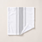 グレーと白 バスタオルセット (ウォッシュタオル)