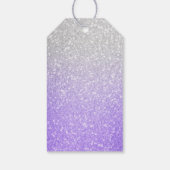 グレーと紫のグリッターイメージ ギフトタグ (裏面)