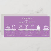 グレーと紫のタイムラ結婚インへようこそバッグノート (正面/裏面)