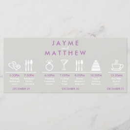 グレーと紫のタイムラ結婚インへようこそバッグノート プログラム