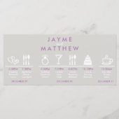 グレーと紫のタイムラ結婚インへようこそバッグノート プログラム (正面)