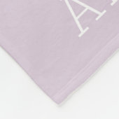 グレーと薄紫ストライプモノグラム |編集可能な色 フリースブランケット (角)