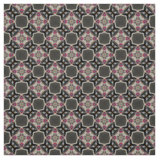 グレーと赤の表裏地 ファブリック (見本)