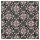 グレーと赤の表裏地 ファブリック (クローズアップ)