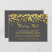 グレーと金ゴールドのトイモダンンクウェイングウェルカード エンクロージャーカード (正面/裏面)