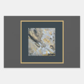 グレーと金ゴールドの強度フラットラッピング紙 ラッピングペーパーシート (正面2)