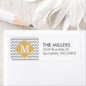 グレーと金ゴールドシモダンブロンカスタムモノグラム ラベル (インサイチュ)