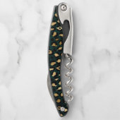 グレーと金ゴールドジャガー花嫁コルクねじ ソムリエナイフ (裏面)