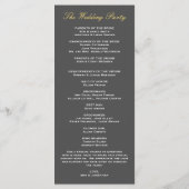 グレーと金ゴールドトゥインクルモダン結婚式 プログラム (裏面)