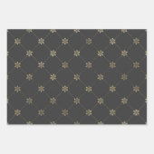 グレーと金ゴールドパリをテーマにした ラッピングペーパーシート (正面3)