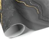 グレーと金ゴールドマーリングデザイン ラッピングペーパー (ロールコーナー)