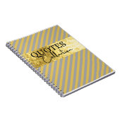 グレーと金ゴールド引用文コレクション ノートブック (右側)