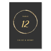 グレーと金ゴールド素朴の金ゴールド円のフレ結婚ーム テーブルナンバー (裏面)