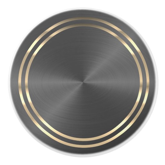 グレーと金ゴールド セラミックノブ (正面)