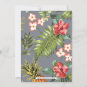 グレーと金ゴールド | 夏のウェディングシャワー招待状 招待状 (裏面)