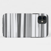 グレーと雪のシームレストライプスグラフィックアート Case-Mate iPhoneケース (裏面(横))