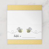 グレーと黄色ののまわりに座席表 プレイスカード (外部開封)