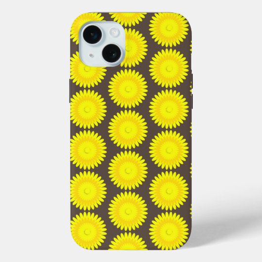 グレーと黄色のプリント、ケース – メイトiPhoneケース Case-Mate iPhoneケース (裏面)