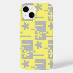 グレーと黄色のプリント、ケース – メイトiPhoneケース Case-Mate iPhone 14ケース