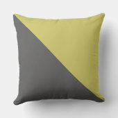 グレーと黄色のモダン三角形の形状ボホスタイル クッション (裏面)