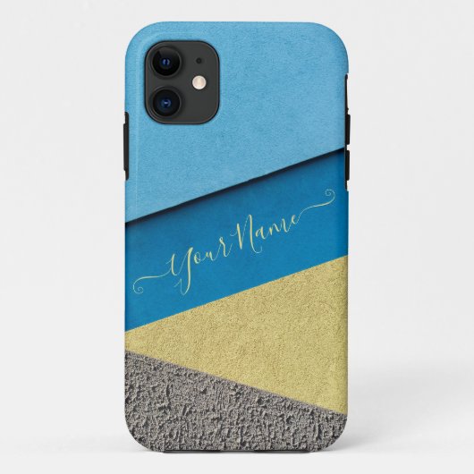 グレーと黄色の壁の電話ケース Case-Mate iPhoneケース (裏面)