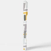 グレーと黄色の対角線ジグザグイカットパターン Case-Mate iPhoneケース (裏面 / 右)