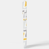 グレーと黄色の対角線ジグザグイカットパターン Case-Mate iPhoneケース (裏面 / 左)