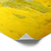 グレーと黄色の抽象芸術アートのポスター ポスター (角)