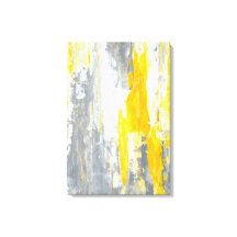 グレーと黄色の抽象芸術アート